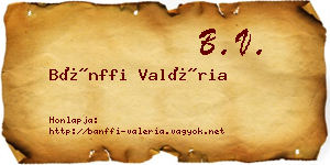 Bánffi Valéria névjegykártya